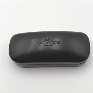 Coach New York Black Hard Shell Clamshell Sunglasses Eyeglasses Case Logo